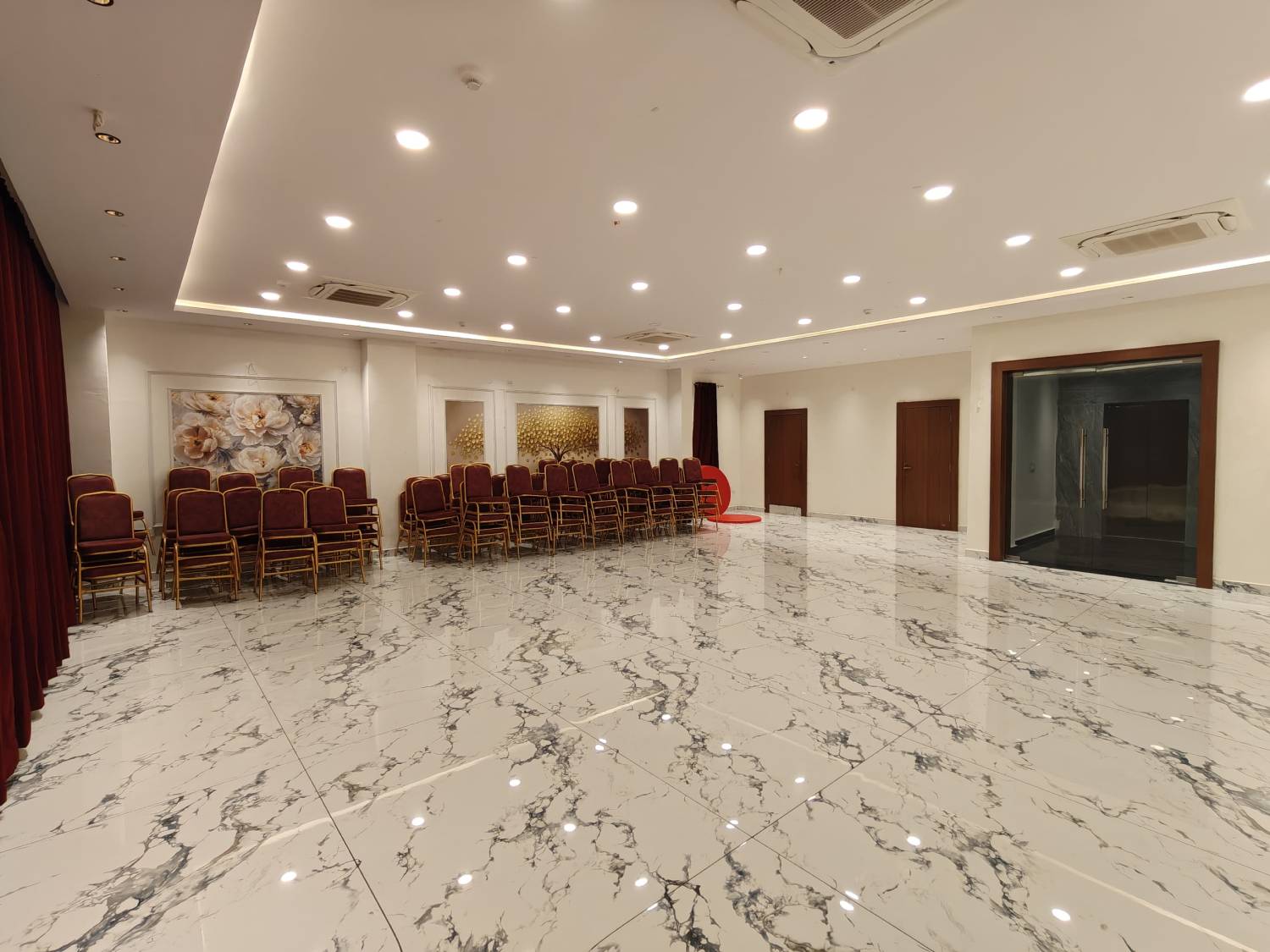 Banquet venue interior and event arrangement